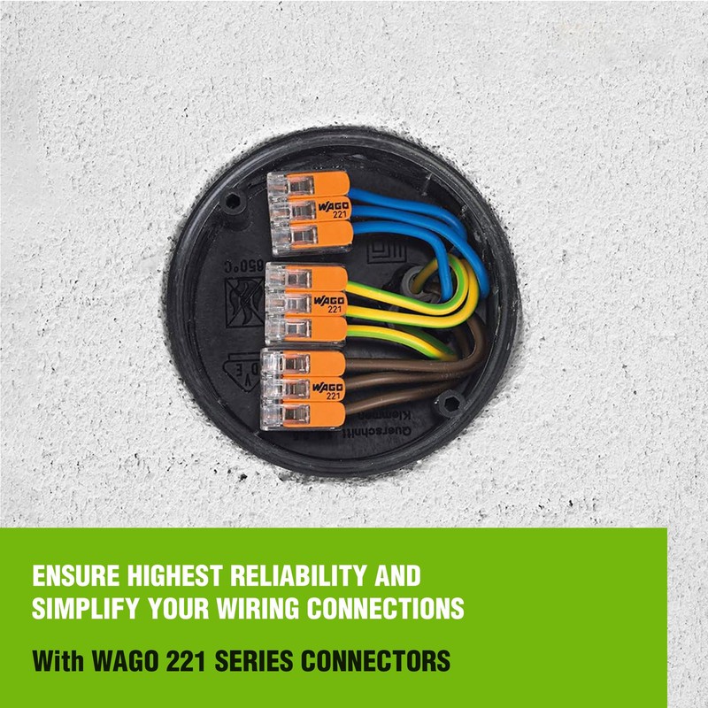 WAGO 221-2401 20pc Inline Compact Splicing Wire Connectors | Includes