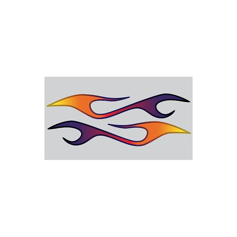No. 2 Semi Truck Flame Decals - Flamin Grape -