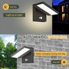 Lustrlach Solar Lights Motion Sensor Outdoor Wall Sconce Waterproof LED