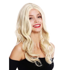 WIG ME UP GFW3499A-613HM270 Women's Wig Long Medium Parting Wavy Blonde Platinum Highlighted