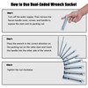 Dpwrrot Plumbers Spanner Wrench Set for Shower Valves and Spark