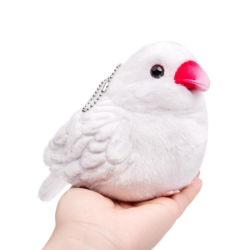 lilizzhoumax Simulation white bird Plush Toy 5inch Cute Realistic Stuffed