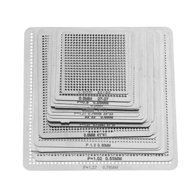 BGA Stencils, 27pcs Universal Directly Heat BGA Reballing Net Stencils Templates for Soldering Accessories, Welding Accessories