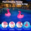 Pool Chlorine Floater, Solar Flamingo Chlorine Tablet Floater w/Adjustable Release,