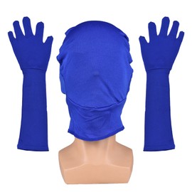 Blue Chroma Key Mask Gloves Chromakey Hood Glove Invisible Effects Background Chroma Keying Blue Gloves Mask for Blue Screen Photography Photo Video