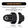 SYKRSS Male 10AN Bulkhead Fuel Cell Fitting Adapter Straight Aluminum