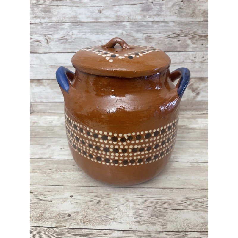 Olla de Barro con tapa Terracota Bean Soup Pot with