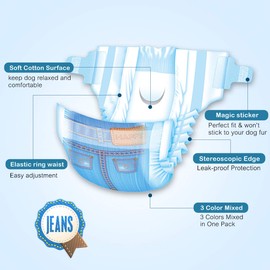 Pet Soft Doggie Diapers Female - Disposable Dog Diapers for Girl Puppy Dogs Cats