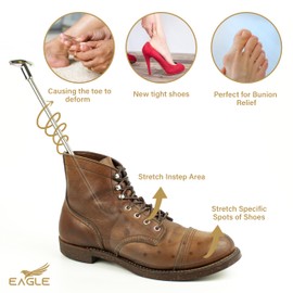 Eagle Premium Professional Boot Width Stretcher, Adjustable Boot Stretcher for Wide Feet Men & Women (Women's Large 9.5-12)