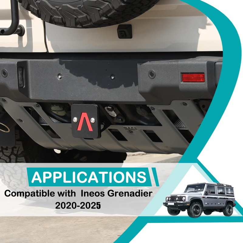 Hudiriy Car Trailer Hitch Cover Compatible with Ineos Grenadier 2020-2025