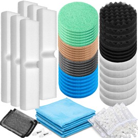 Threlaco 28 Pcs Compatible with Fluval Fx2/fx4/fx5/fx6 Replacement Filter Media Kit, Including Carbon Pad, Bio-Sponge+ Pads, Water Polishing Pad, Quick Clear Sponge, Nitrite/Phosphate/Ammonia Remover