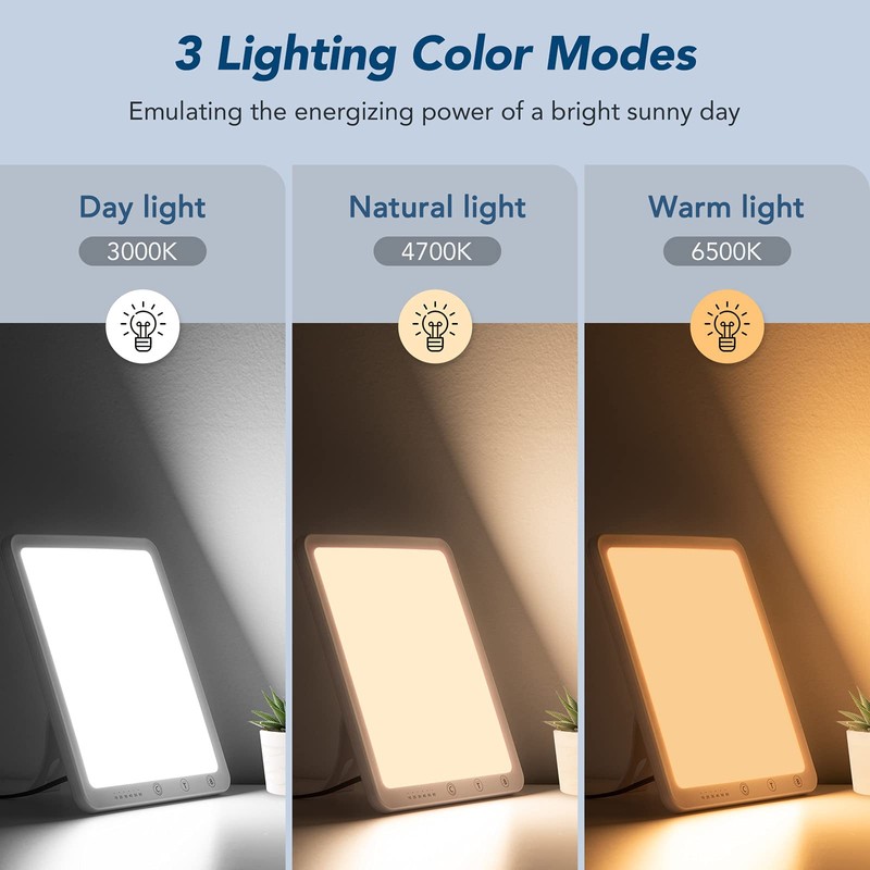 AUINSKY Daylight Lamp 10000 Lux, Light Therapy Lamp with Adjustable