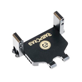 RampCrab - Soporte de montaje servo para SCX24 AX24, soporte de montaje servo ajustable, 1/24 RC para dirección de coche Axial SCX24 Bronco Deadbolt JLU Gladiator C10 piezas de actualización, latón, negro