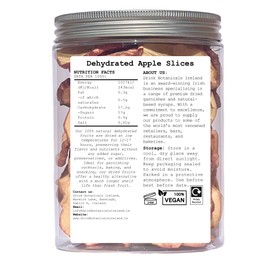 Drink Botanicals Ireland | Dehydrated Dried Apple Slices | 40 + Slices | 100% Natural | Non GMO, Vegan | Apples for Garnishing Cocktails, Baking, Sauces, Cakes, Decoration | 135 Grams, 4.76 Oz | Jar