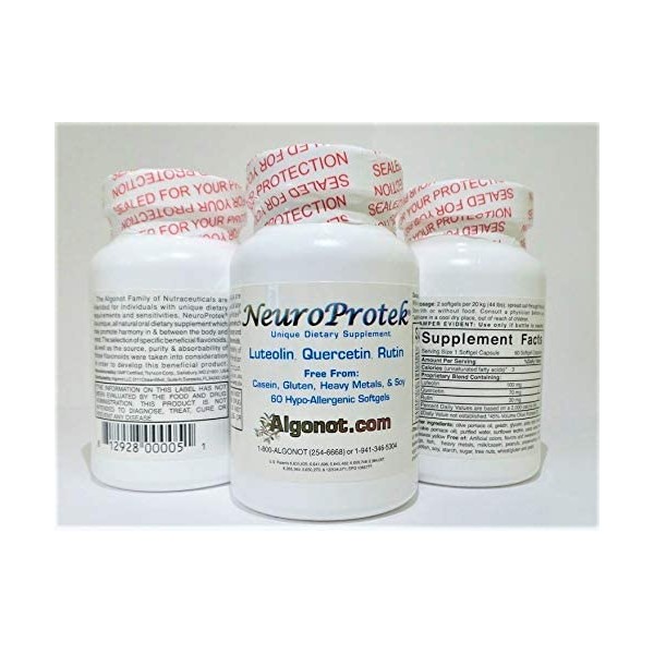 NeuroProtek 1 Pack Combination of Luteolin, Quercetin & Rutin in Olive Pomace Oil