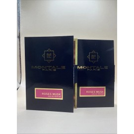 MONTALE PARIS ROSES MUSK EDP 2.0ml .06fl oz x 2 PERFUME SPRAY SAMPLE VIALS
