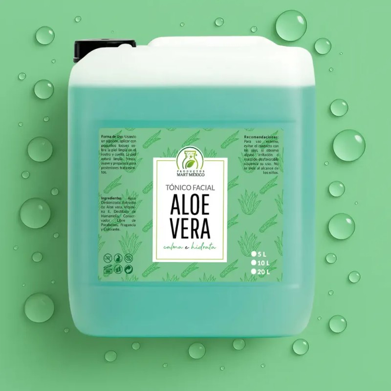 Tónico Facial Hidratante Aloe Vera Productos Mart Mexico 5L Libre