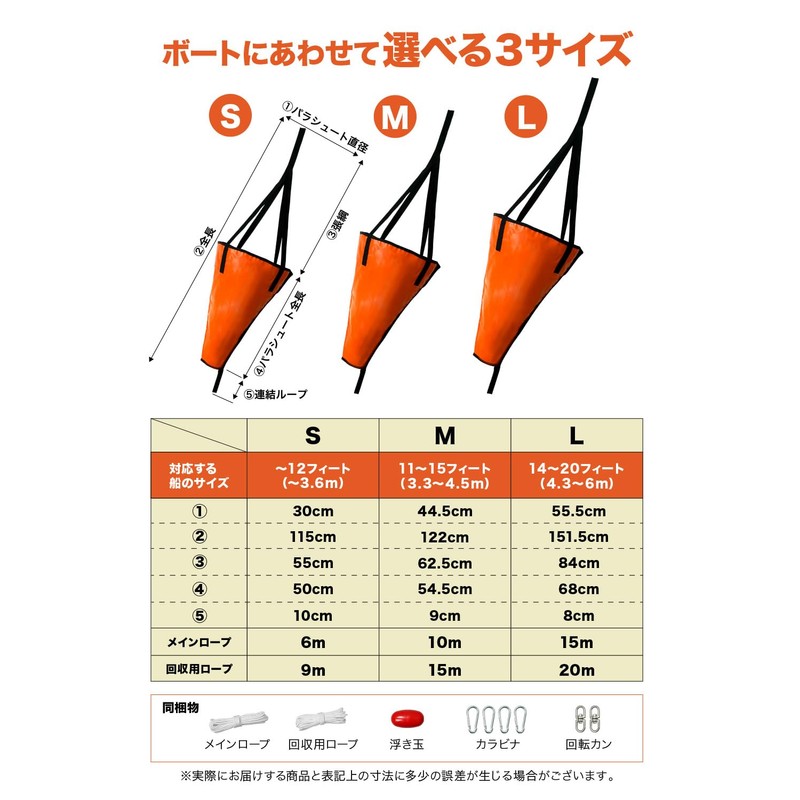 WeBirth Sea Anchor, Easy to Recovery of Rope, Twist-Prevention, Japanese