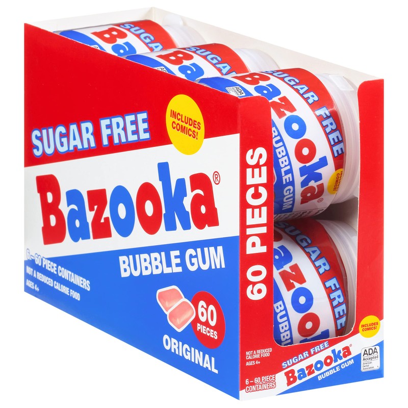 Bazooka Sugar Free Easter Bubble Gum - 60 Count To