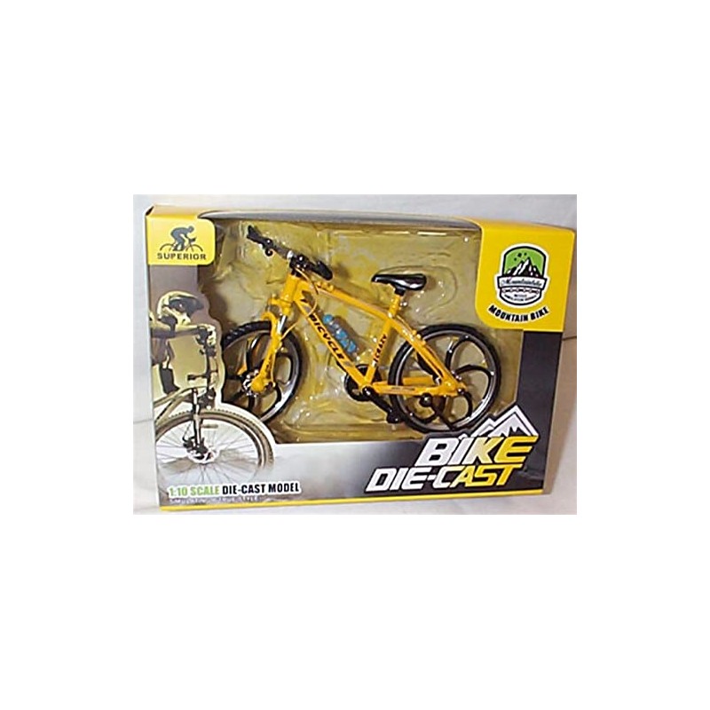 Mountain bicycle crazy yellow and black bike 1:10 scale diecast