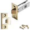 DecorAndDecor Tubular Mortice Latch Operated by Lever Handles (44mm-64mm, Brass)