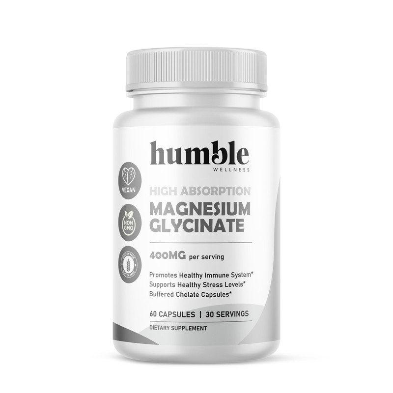 Glicinato de Magnesio para Relajación Muscular, Salud del Corazón, Nervios