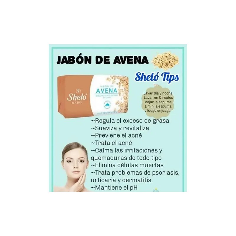 Jabon De Avena Disminuye Exceso De Grasa Piel Sensible Shelo