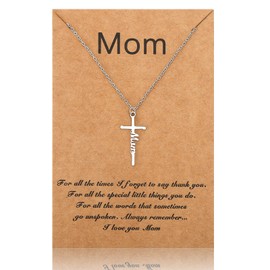 Mothers Day Gifts for Mom Wife from Daughter Son, Birthday Gift for Women, Mom Gifts Ideas for Bestmom, Necklace Jewelry Gift for Grandma Stepmother (mom)