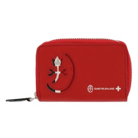 Castelbajac 032611 Men's Carnet Key Case, Genuine Leather, Cowhide Leather, [14] Red