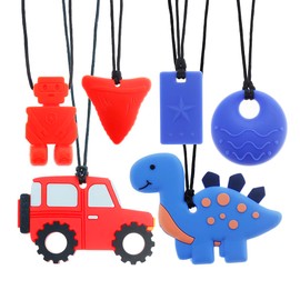 Sensory Chew Necklace, 6 Pack, Chewable Toys for Children with Special Needs