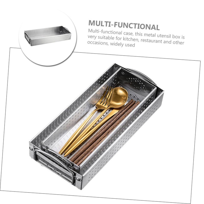 LIFKOME Rectangular Chopstick Holder Drainage Design Easy to Use Cutlery