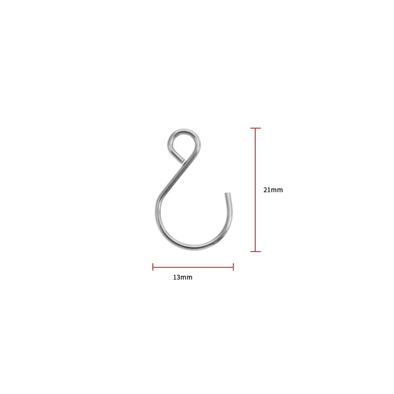 ECSiNG 200Pcs S Shape Hook Crystal Bead Curtain S Shape