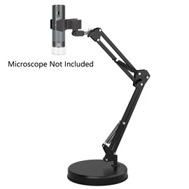 Bysameyee Flexible Arm Stand for Digital Microscope, 21.6” Height Adjustable Bracket with Heavy Duty Mount, Compatible with USB/Wireless/LCD Microscope