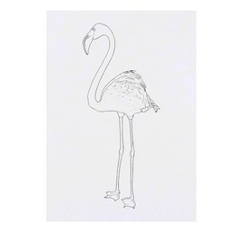 'Standing Flamingo' Temporary Tattoo - Water Resistant, Skin-Safe, Non-Toxic Transfer (TO00085231)