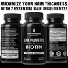 Saw Palmetto + Biotin Advanced 2-in-1 Combo for Hair Growth.