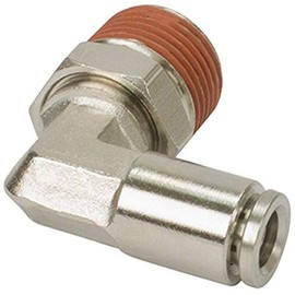 VIAIR 11446 1/4" NPT(M) to 1/4" Airline 90 Degree Swivel Elbow Fitting (DOT Approved) (Pack of 2)