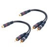 EIGHTNOO RCA Cable Splitter 2pcs 21.5cm Red White Splitting 1RCA