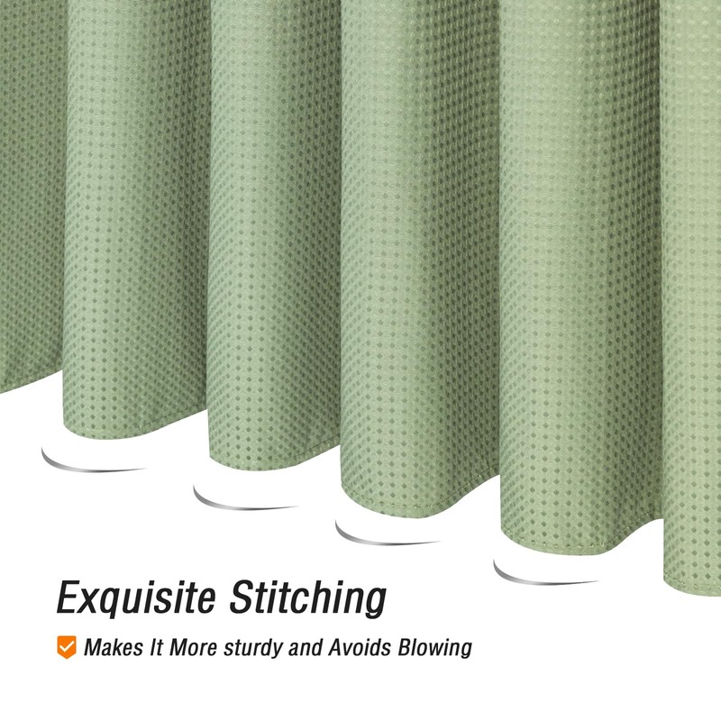 Gibelle Sage Green Fabric Shower Curtain, 72 X 72