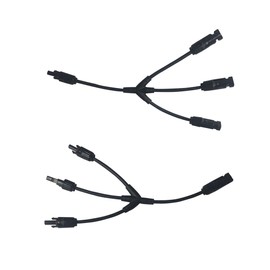 KRXNY PV Solar Panel Wire Connector 1 to 3 Y Branch Parallel Cable Adaptor Connectors 1 Pair