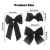 3 Pieces Black Hair Bow Clips Satin Ribbon Hair Bow