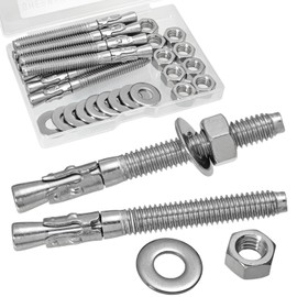 5/16"x 3" Concrete Anchor Bolts,10PCS 304 Stainless Steel Wedge Anchors Heavy-Duty Fastener for Cement and Concrete(5/16"x 3"（10PCS）)