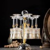 Elegant Desktop Crystal Glass Stemware Rack/Rotate 8 Wine Glass Storage