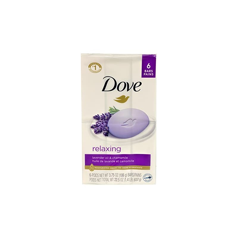 Dove Relaxing Lavender Beauty Bar with Lavender and Chamomile Scent