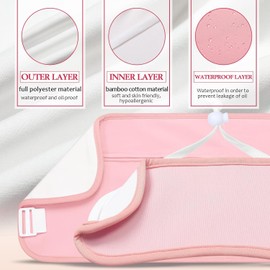 HIDOVETEC - Paquete de 2 unidades de aceite de ricino para cintura y cuello, agradable a la piel, ajustable, reutilizable, se ajusta a tamaños de cintura fiferente, a prueba de fugas (aceite de ricino