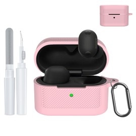 POZCIS for Sony WF-1000XM6 Case Cover, Anti-Scratch Shockproof Soft Silicone Protective Case, Only Compatible with Sony WF-1000XM6 with Carabiner & Cleaner Kit Accessories Set(Pink)