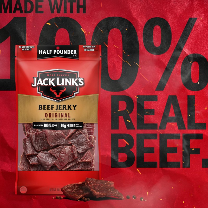Jack Link's Beef Jerky, Original, Half Pounder Large Jerky Bag