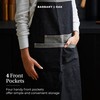 BO877000 Barbary & Oak Denim Apron with Leather Details, Adjustable