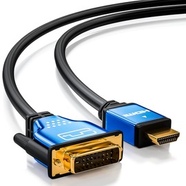 deleyCON (3.29 ft.) 1m HQ HDMI to DVI High Speed Cable - 3D ready - HDMI to DVI Adapter Cable