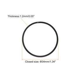 sourcing map Piston Ring Set, 2Pcs 34mm x 1.2mm Standard Size Piston Rings Fit for Chainsaw Replacement Parts
