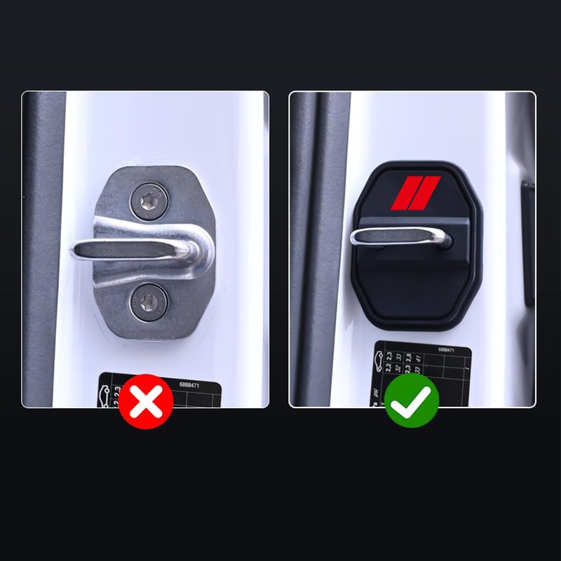 AJLOTMO 4pcs Car Door Lock Cover for Dodge RAM 1500